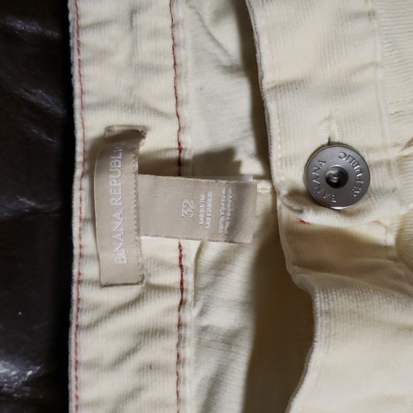 Banana Republic 32 cream corduroy slacks - Picture 3 of 3